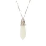 Eye-catching Natural stone luminous arrow water drop love cross pendant necklace hollow female Christmas giftfor girlfriend