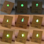 Eye-catching Natural stone luminous arrow water drop love cross pendant necklace hollow female Christmas giftfor girlfriend