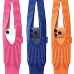 Foldable Mobile Phone Pocket Crossbody Knitted Handbag Bag Soft Polyester Material Universal Fashionable Decorative Storage