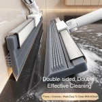 Lightweight Silicone Scraper Broom Non-Stick Bristles Wiper Long Ergonomic Handle Squeegee Scrubber Floor Toilet Bathroom Glass
