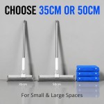 Lightweight Silicone Scraper Broom Non-Stick Bristles Wiper Long Ergonomic Handle Squeegee Scrubber Floor Toilet Bathroom Glass