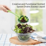 Dishwasher Safe Jungle Leaf Silicone Spaghetti Spoon Long Handle Noodle Colander Strainer Kitchen Cooking Gadget