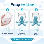 Lightweight Bottle Drying Rack Airflow Ventilation Space Saving Countertop Stand Water Bottles Mugs Wine Glasses Kitchen