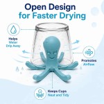 Lightweight Bottle Drying Rack Airflow Ventilation Space Saving Countertop Stand Water Bottles Mugs Wine Glasses Kitchen