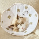 Fast Charging Cartoon Pet Elizabeth Circle Soft Anti-Bite Protective Cover Adjustable Bear Printing Cat Dog Grooming Dogs Cats