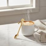 Rust-resistant Stainless Steel Cute Cat Hanging Spoons Smooth Edge Lovely Design Fit Coffee Tea Dessert Home Use
