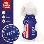 Durable Summer Cool Dog Clothes Mesh Breathable Vest Small Dogs Cats Independence Day Pet T-shirt Two-legged Clothing Teddy Costume