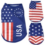 Durable Summer Cool Dog Clothes Mesh Breathable Vest Small Dogs Cats Independence Day Pet T-shirt Two-legged Clothing Teddy Costume