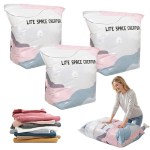 Heavy Duty Large Capacity Vacuum Storage Bags No Pump Space Saver Compression Clothes Blankets 2026 No-pump Bag
