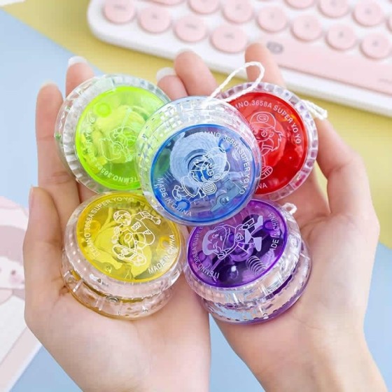 Silent 1pcs Beginner Glowing Yo-yo Children's Toy Luminous Led Light Up YoYo Ball Child's Playtime Toys Random Color
