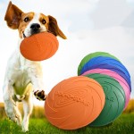 Sturdy Interactive Silicone Flying Saucer Toy Dogs Cats Chew Resistant Disc Pet Game Perfect Puppy Training Fun