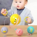 Safe 2-piece set luminous whistle ball rotating flash flywheel puzzle rope childhood creative decompression fitness toy