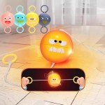 Safe 2-piece set luminous whistle ball rotating flash flywheel puzzle rope childhood creative decompression fitness toy