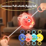 Safe 2-piece set luminous whistle ball rotating flash flywheel puzzle rope childhood creative decompression fitness toy