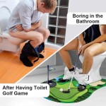 Smooth Toilet Golf Balls Game Set Mini Indoor Putting Green Toy Bathroom Funny Entertainment Perfect Gift Dad Boyfriend
