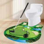 Smooth Toilet Golf Balls Game Set Mini Indoor Putting Green Toy Bathroom Funny Entertainment Perfect Gift Dad Boyfriend