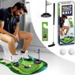 Smooth Toilet Golf Balls Game Set Mini Indoor Putting Green Toy Bathroom Funny Entertainment Perfect Gift Dad Boyfriend