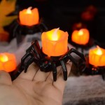 Easy To Install Halloween Decorations LED Candle Light Plastic Spider Pumpkin Lamp Home Bar Haunted House Party Decor