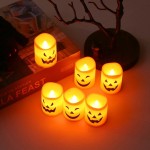 Premium LED Candle Light Battery Powered Pumpkin Skull Ghost Spooky Halloween Party Decora Ambiance Electronic Lights