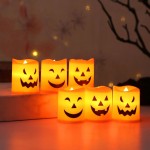 Premium LED Candle Light Battery Powered Pumpkin Skull Ghost Spooky Halloween Party Decora Ambiance Electronic Lights