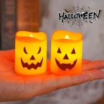 Premium LED Candle Light Battery Powered Pumpkin Skull Ghost Spooky Halloween Party Decora Ambiance Electronic Lights