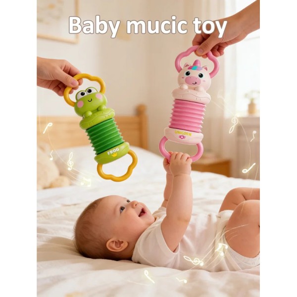 Eye-catching Baby Accordion Toy Unicorn Musical Instrument Early Educational Sensory Toddlers Interactive Handheld Birthday Gift
