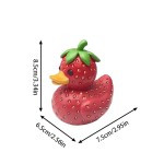 High Speed Pineapple Duck Resin Figurine Cute Tropical Fruit Statue Desk Home Decor