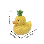 High Speed Pineapple Duck Resin Figurine Cute Tropical Fruit Statue Desk Home Decor