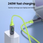 360 Degree Rotation PD240W Fast Charging Cable Digital Display Type-C Quick Charge Dual Port Universal
