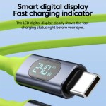 360 Degree Rotation PD240W Fast Charging Cable Digital Display Type-C Quick Charge Dual Port Universal