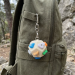 Bright 3D Printed Mini Climbing Hold Keychain Handmade Realistic Dodecahedron Boulder Block Charm Colorful Fun Fidget