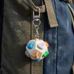 Bright 3D Printed Mini Climbing Hold Keychain Handmade Realistic Dodecahedron Boulder Block Charm Colorful Fun Fidget