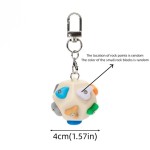 Bright 3D Printed Mini Climbing Hold Keychain Handmade Realistic Dodecahedron Boulder Block Charm Colorful Fun Fidget