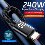 Led 10A 240W Super Fast Charging Type-C Cable USB Data Transfer Cord 1.5m 3m Lengths