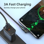 Premium Quality 180 Degrees Rotate 3A Fast Charging USB Cable Charger Wire Cord Universal Data