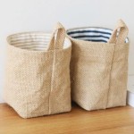 Space-saving Jute Cotton Linen Storage Bag Desktop Basket Hanging Pocket Organizer Toy Cosmetic Sundries Box Decor