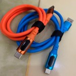 Multi-functional 1Pcs 240W USB Type-C LED Digital Display Cable 6A USB-C Fast Charging Cord Accessories