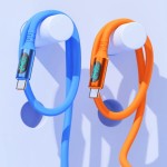 Multi-functional 1Pcs 240W USB Type-C LED Digital Display Cable 6A USB-C Fast Charging Cord Accessories