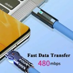 Led 6A 120W USB Super Fast Charging Cable Liquid Silicone Mobile Phone PD Type-C Universal