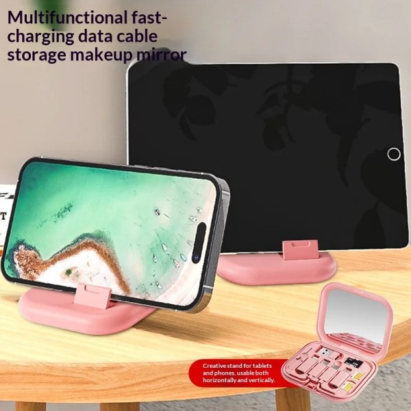 Premium Quality 60W Fast charging adapter data cable storage box set six one mirror phone holder