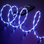 Energy Efficient 1m Fast Charging Cable Glowing LED Type-C Data Flowing Streamer Light USB Universal