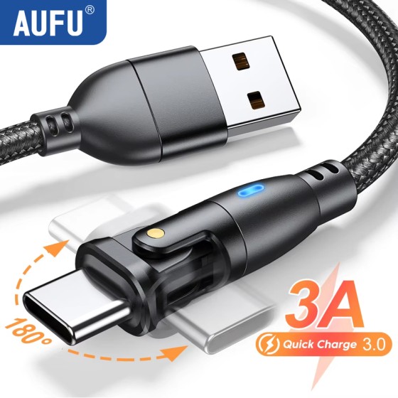 USB Cable Type-C Fast Charging Wire 3A QC3.0 Data Cord USB-C Charger Mobile Phone