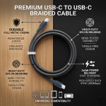 Lightweight Braided 240W Fast Charge PD Cable Quick Charging USB-C Data Cable 1m