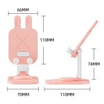 Waterproof Cartoon Rabbit Folding Rotating Mobile Phone Holder Lazy Creative Adjustable Suitable Desk Office Home