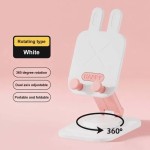 Waterproof Cartoon Rabbit Folding Rotating Mobile Phone Holder Lazy Creative Adjustable Suitable Desk Office Home