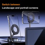 Sleek Design 360° Rotating Vacuum Magnetic Car Phone Holder Model Dashboard Glass Mount Multi-Scenario Automotive Navigation Stand