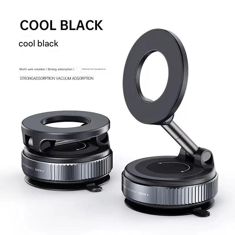 Sleek Design 360° Rotating Vacuum Magnetic Car Phone Holder Model Dashboard Glass Mount Multi-Scenario Automotive Navigation Stand