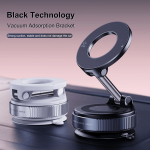 Sleek Design 360° Rotating Vacuum Magnetic Car Phone Holder Model Dashboard Glass Mount Multi-Scenario Automotive Navigation Stand