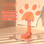 360 Degree Rotation Foldable Cat Paw Phone Stand Cartoon Design Desktop Holder Students Office iPad Tablet Movie Binge Watching