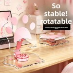 360 Degree Rotation Foldable Cat Paw Phone Stand Cartoon Design Desktop Holder Students Office iPad Tablet Movie Binge Watching